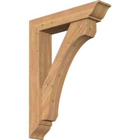 Legacy Traditional Smooth Bracket W/ Offset Brace, Western Red Cedar, 7 1/2W X 36D X 48H